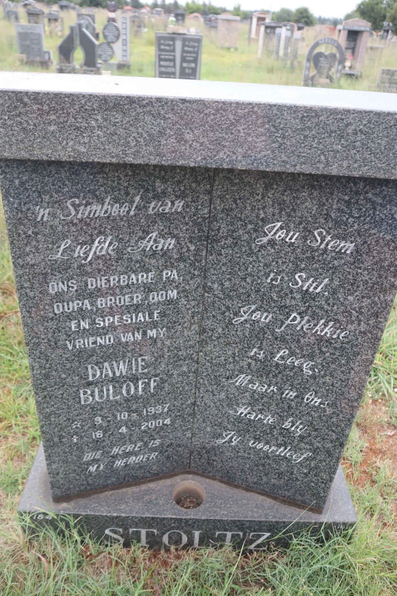 STOLTZ Dawie Buloff 1937-2004 