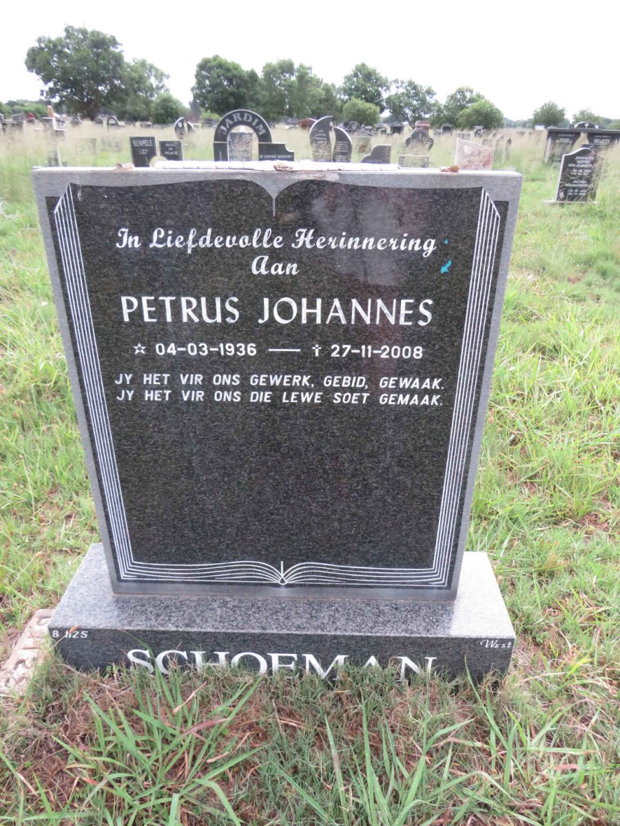 SCHOEMAN Petrus Johannes 1936-2008