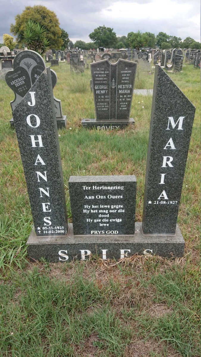 SPIES Johannes 1925-2000 & Maria 1927-