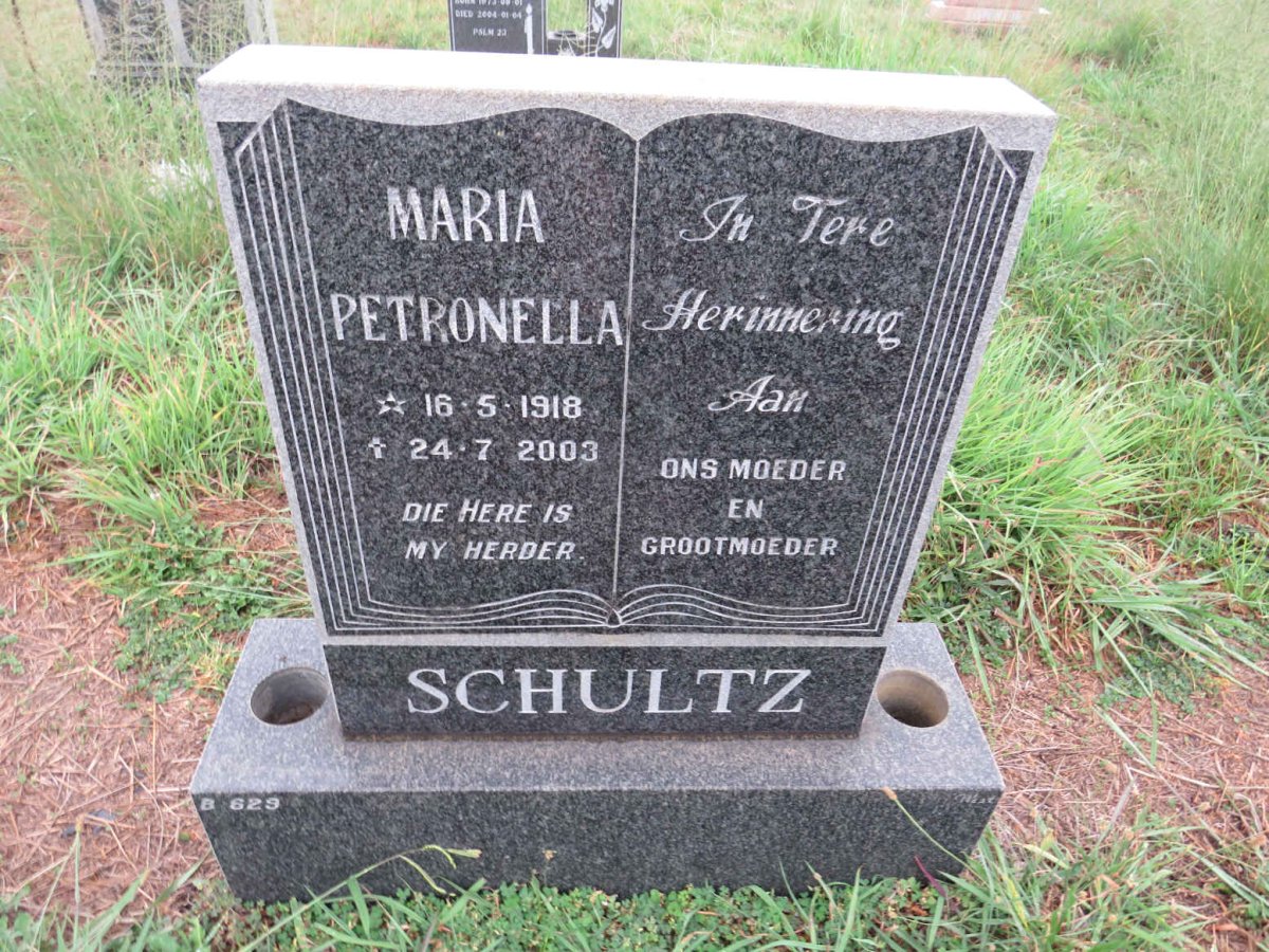 SCHULTZ Maria Petronella 1918-2003