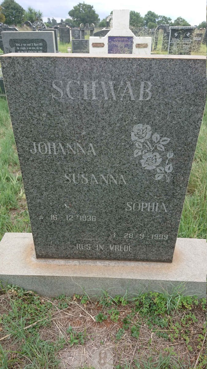SCHWAB Johanna Susanna Sophia 1936-1999