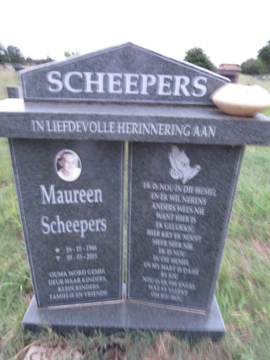 SCHEEPERS Maureen 1948-2013