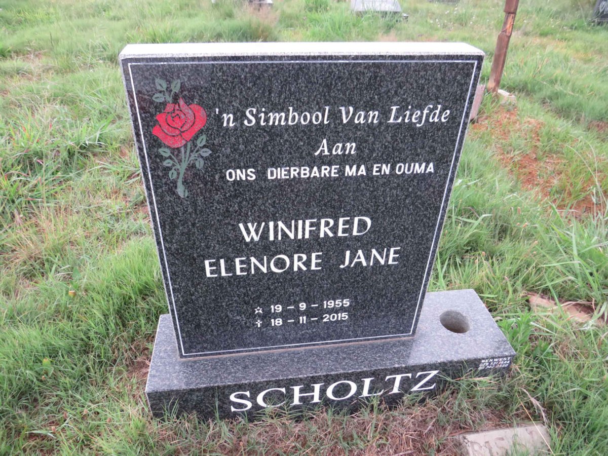 SCHOLTZ Winifred Elenore Jane 1955-2015