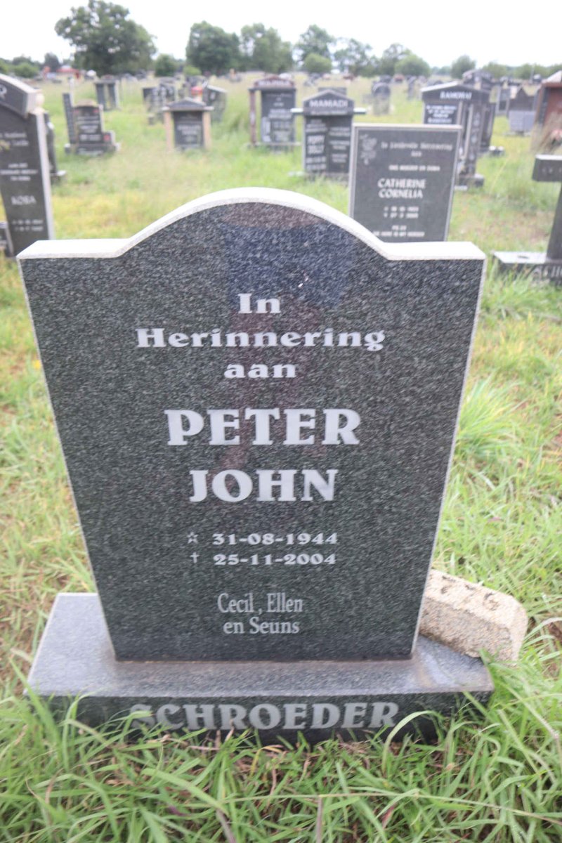 SCHROEDER Peter John 1944-2004