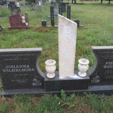 TOIT Pieter Wouter, du 1950-2002 & Johanna Wilhelmina 1952-