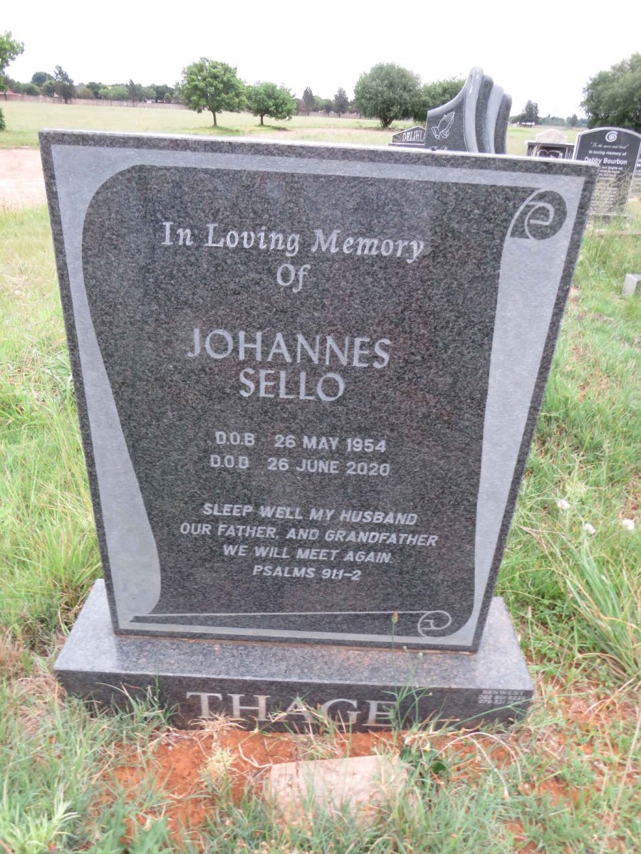 THAGE Johannes Sello 1954-2020