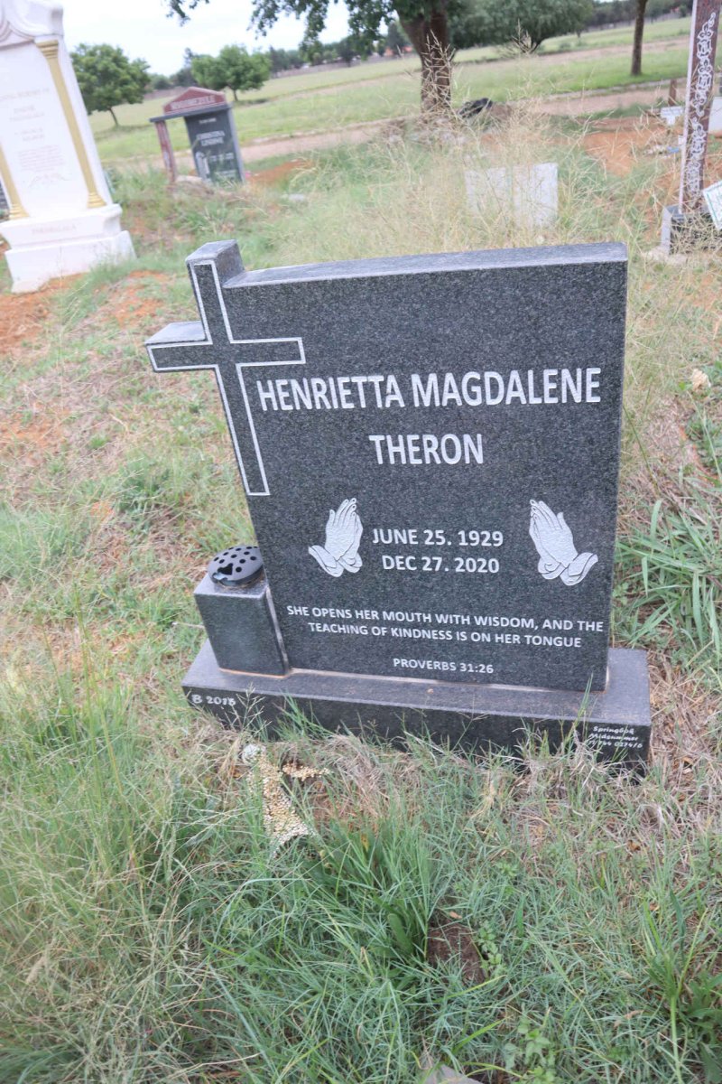 THERON Henrietta Magdelene 1929-2020