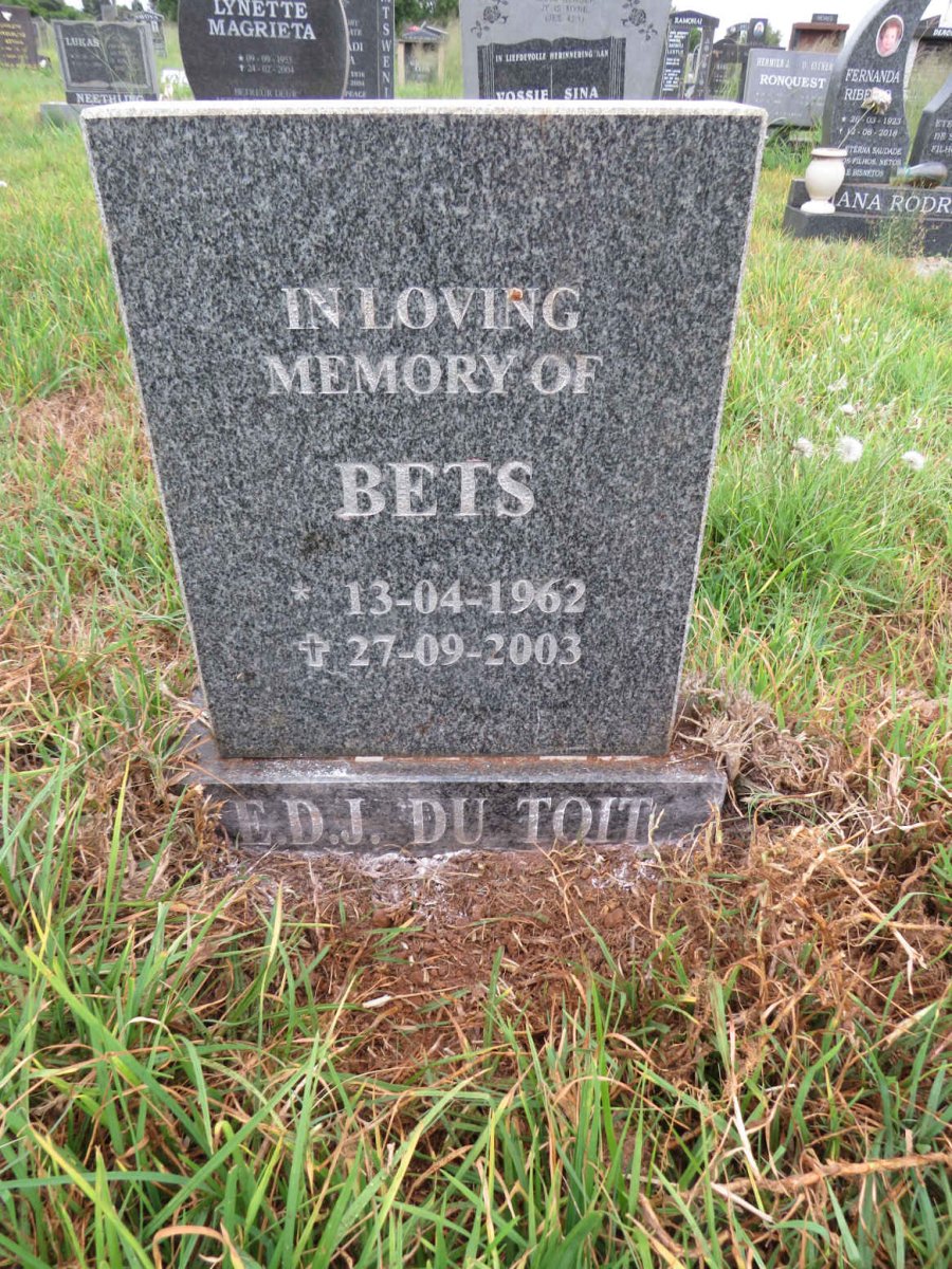 TOIT E.D.J., du 1962-2003