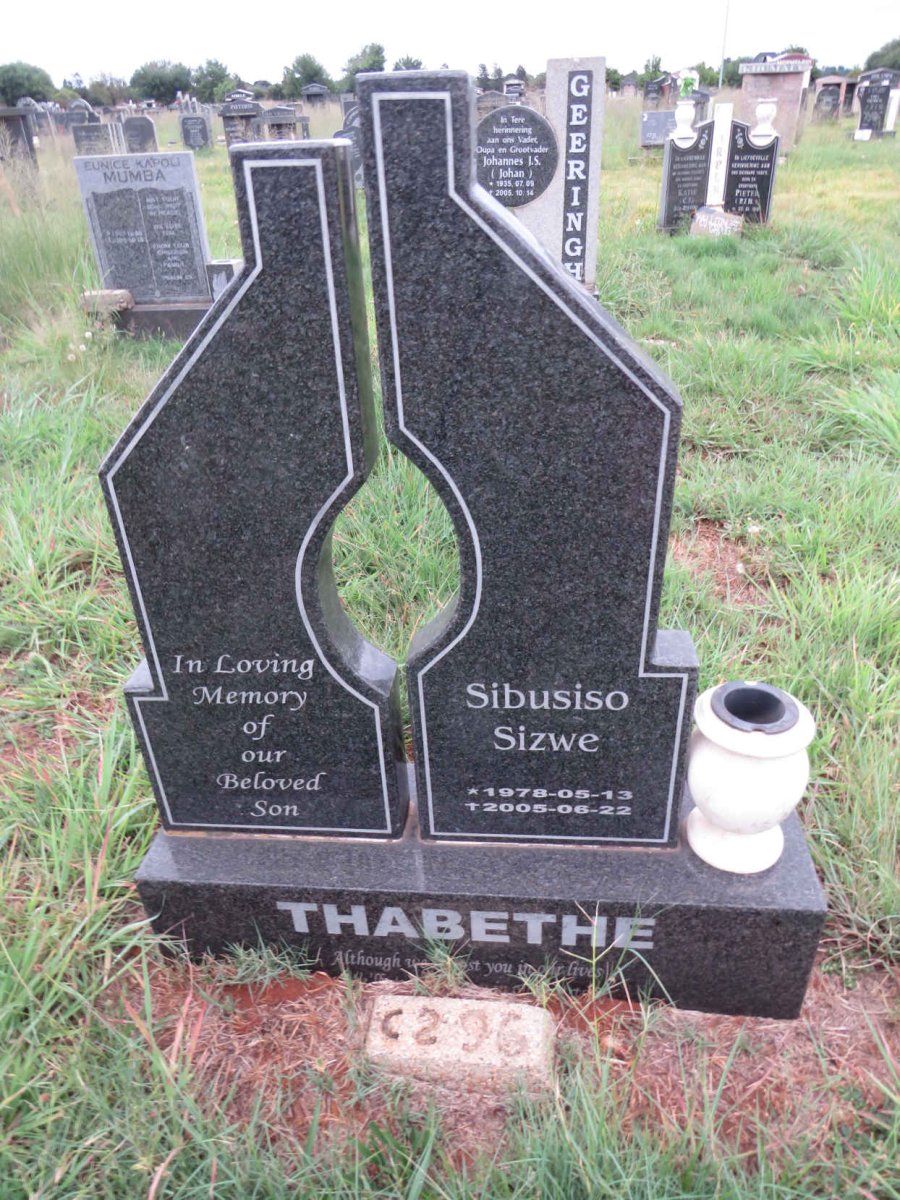 THABETHE Sibusiso Sizwe 1978-2005