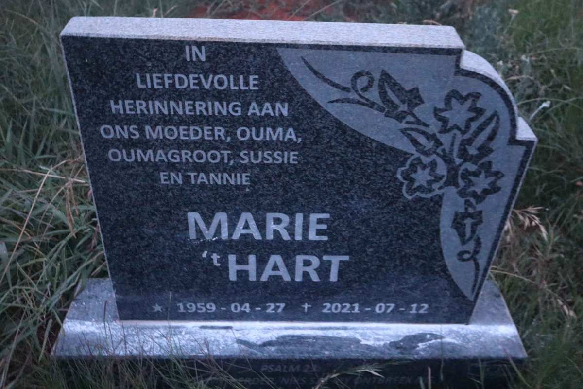 t'HART Marie 1959-2021
