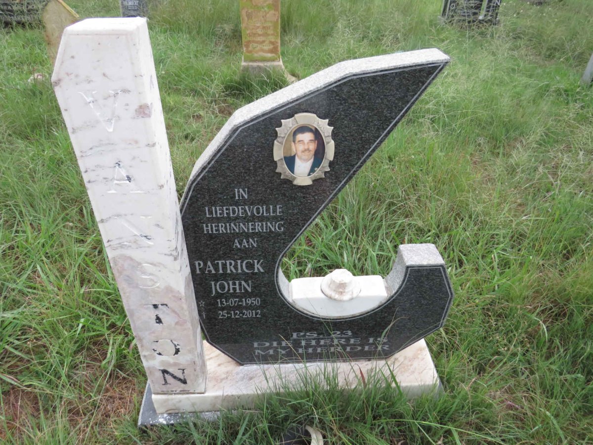 VANSTON Patrick John 1950-2012