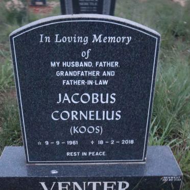 VENTER Jacobus Cornelius 1961-2018