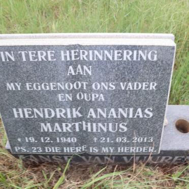 VUUREN Hendrik Ananias Marthinus, Janse van 1940-2013