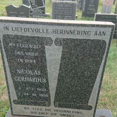 VOSLOO Nicolas Gerhardus 1933-1999
