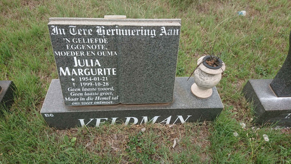VELDMAN Julia Margurite 1954-1999