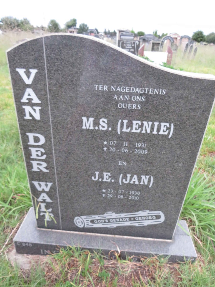 WALT J.E., van der 1930-2010 & M.W. 1931-2009