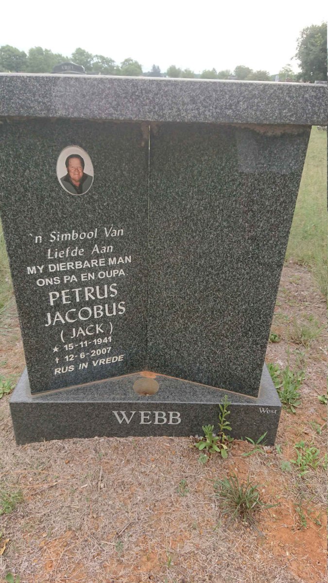WEBB Petrus Jacobus 1941-2007