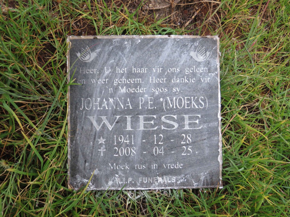 WIESE Johanna P.E. 1941-2008