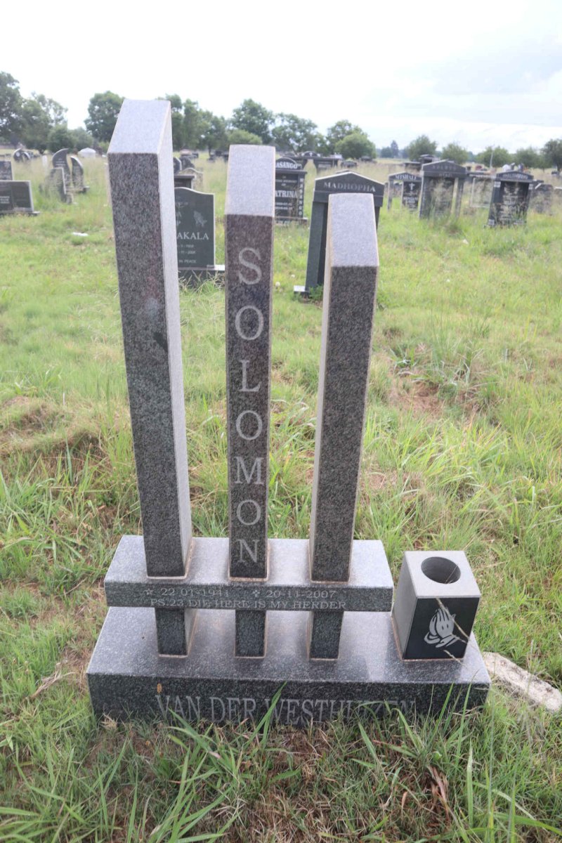 WESTHUIZEN Solomon, van der 1941-2007