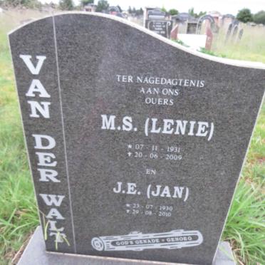 WALT J.E., van der 1930-2010 & M.W. 1931-2009