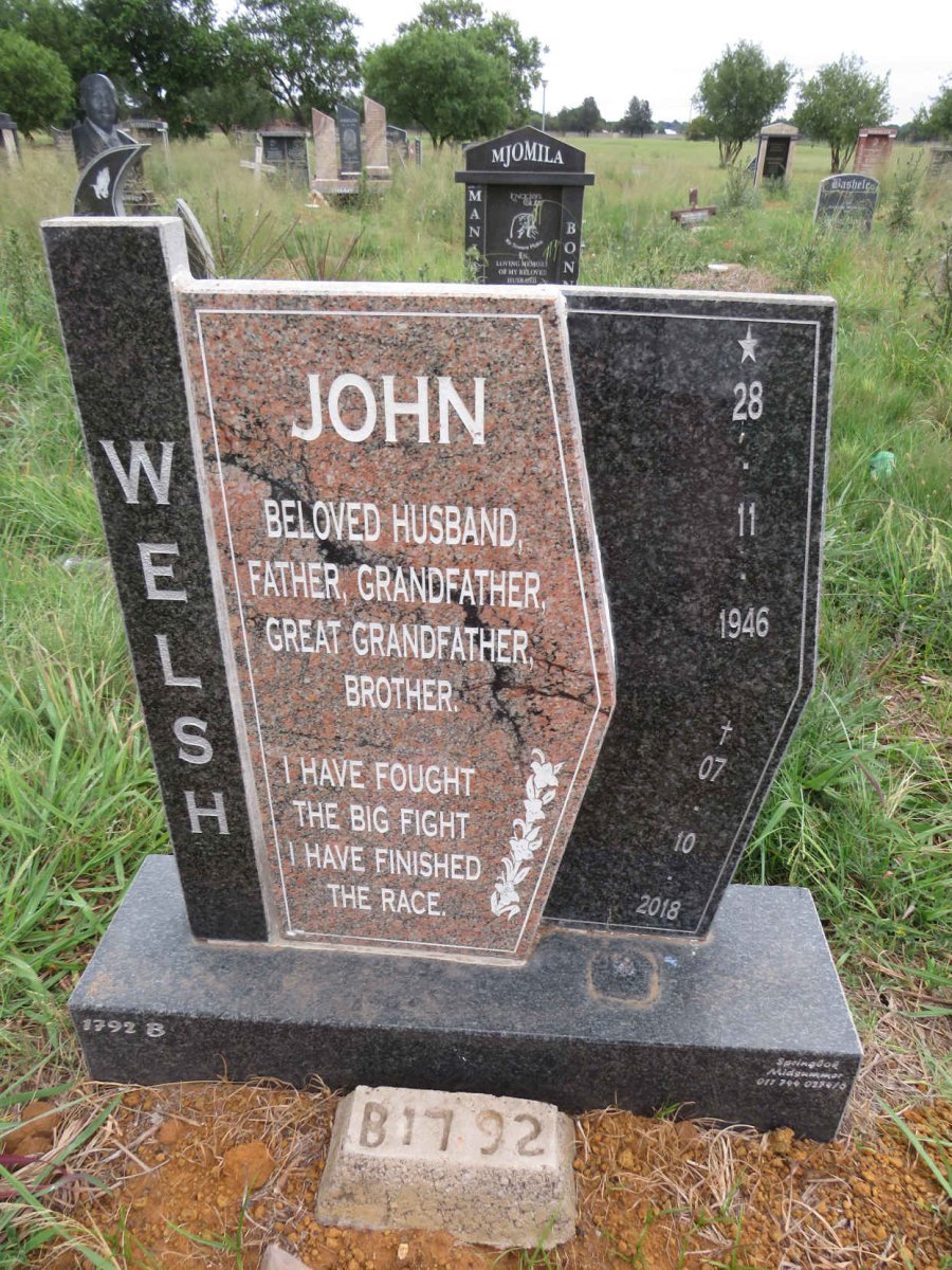 WELSH John 1946-2018