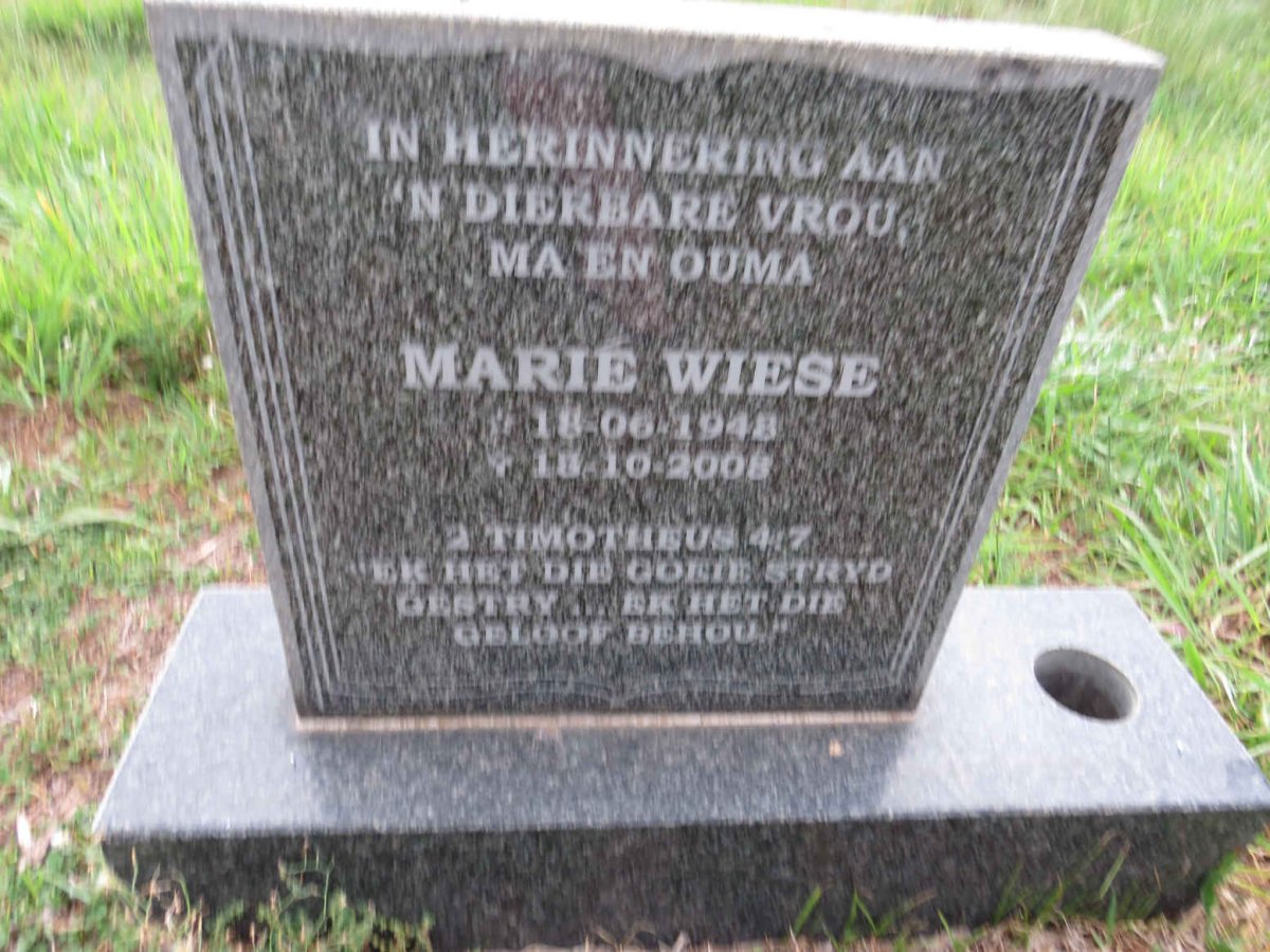 WIESE Marie 1948-2008