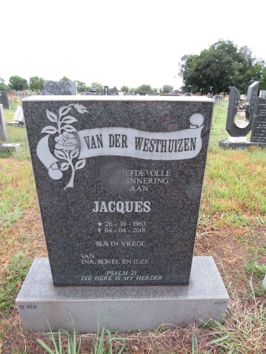 WESTHUIZEN Jacques, van der 1963-2001