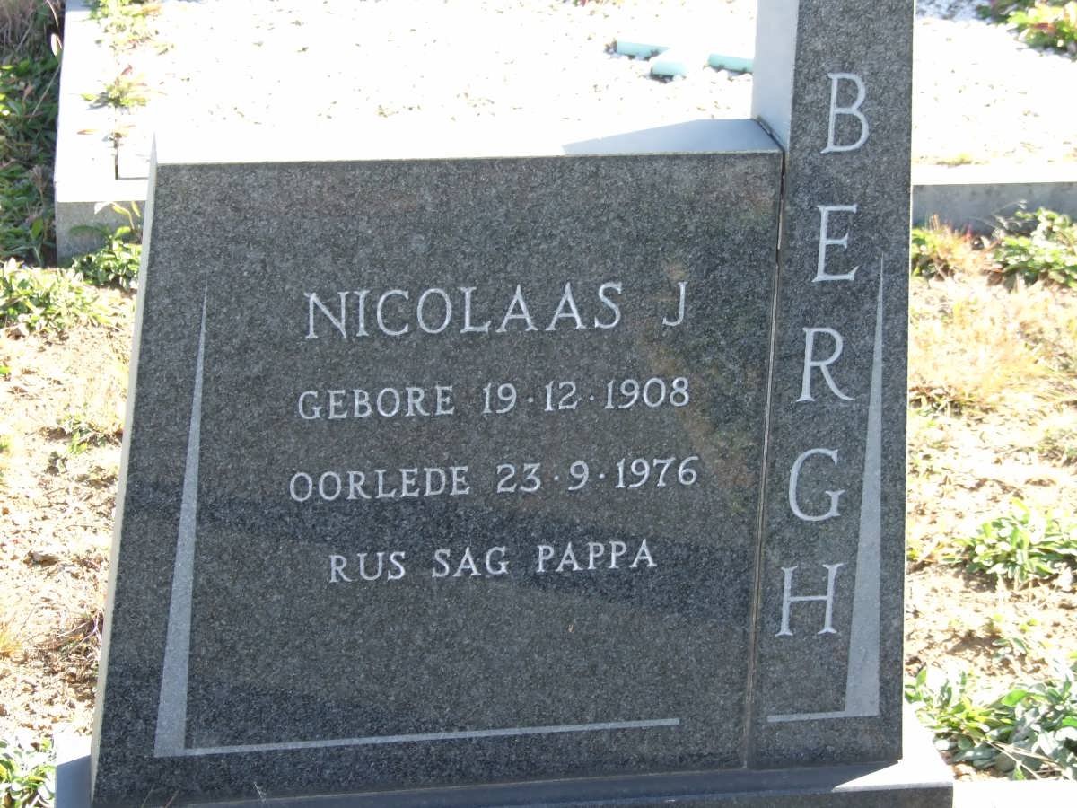 BERGH Nicolaas J. 1908-1976