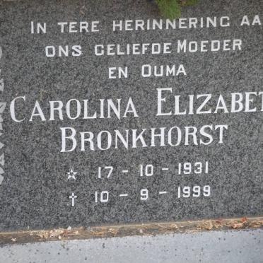 BRONKHORST Carolina Elizabeth 1931-1999