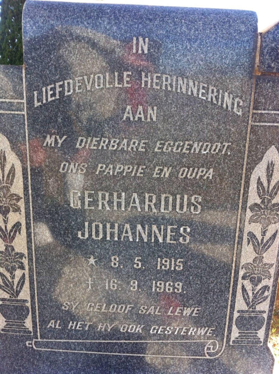 COETZER Gerhardus Johannes 1915-1969