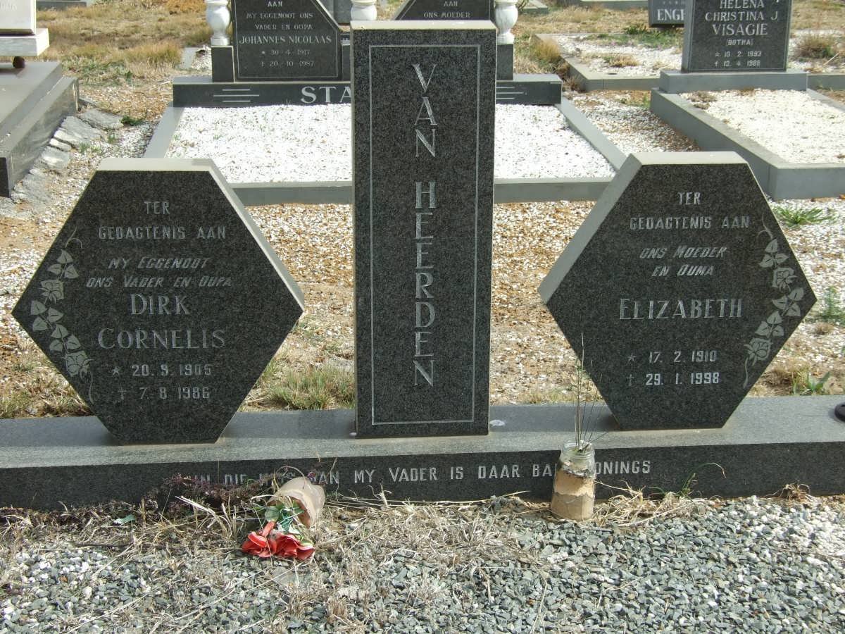 HEERDEN Dirk Cornelis, van 1905-1986 &amp; Elizabeth 1910-1998