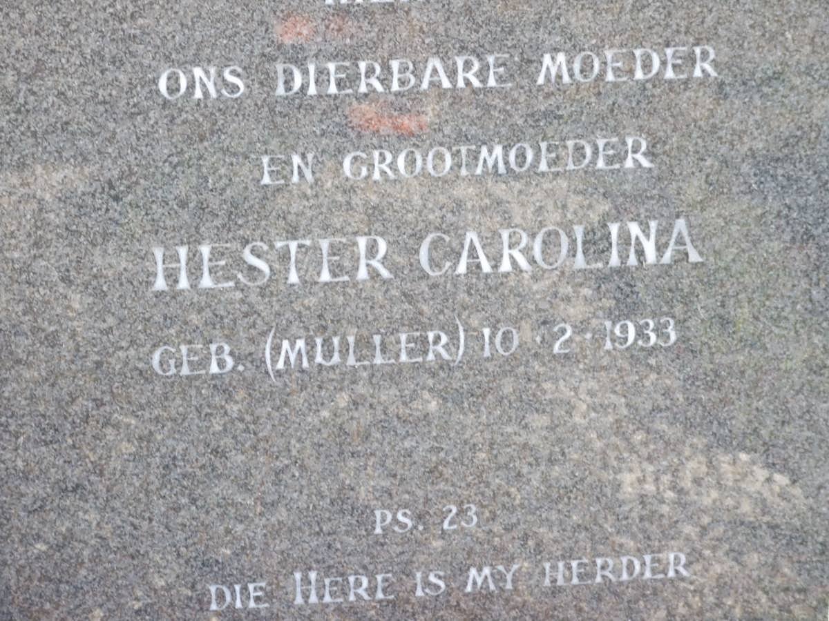 HAVENGA Hester Carolina nee MULLER 1933-