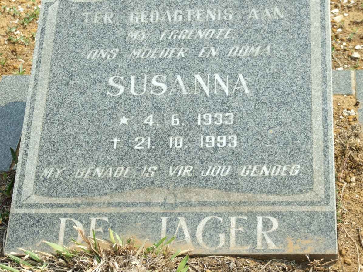 JAGER Susanna, de 1933-1993