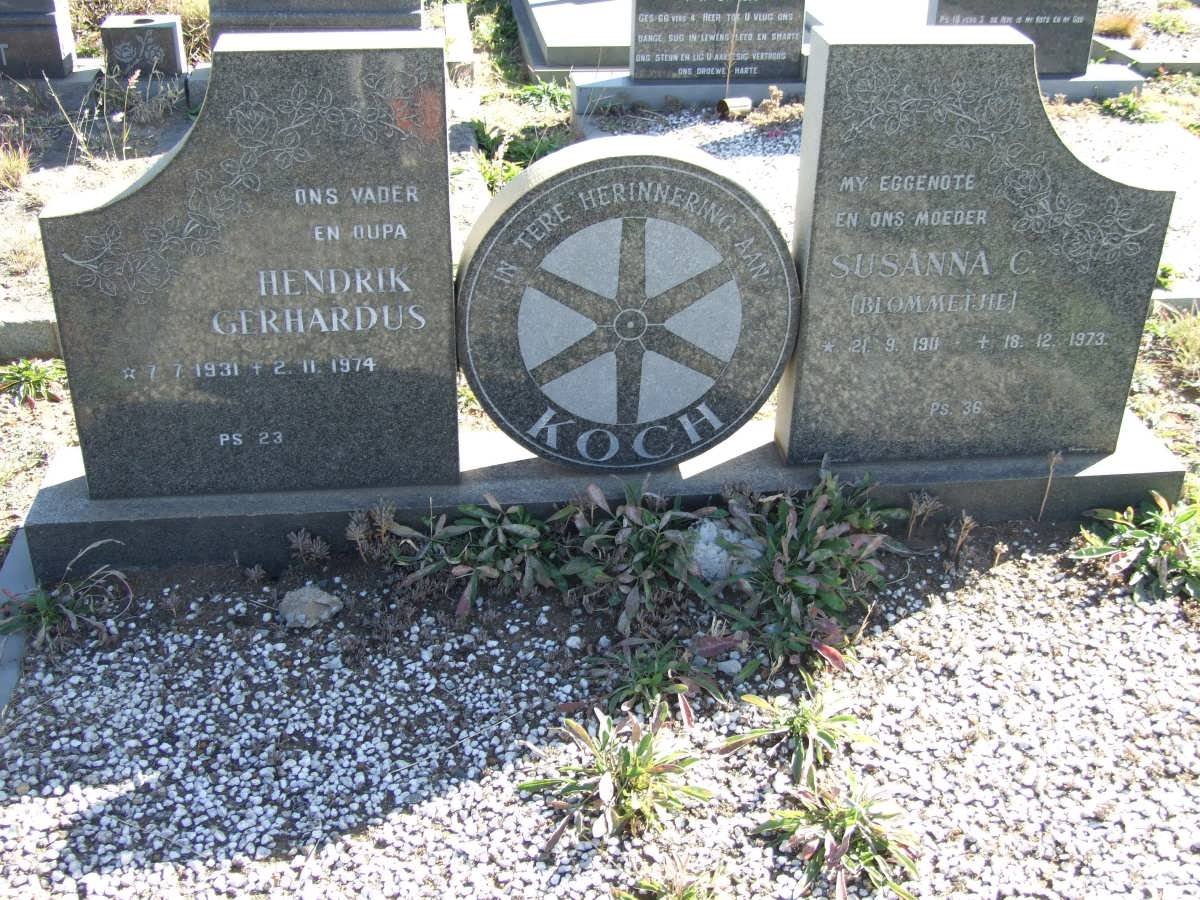 KOCH Hendrik Gerhardus 1931-1974 &amp; Susanna C. 1911-1973