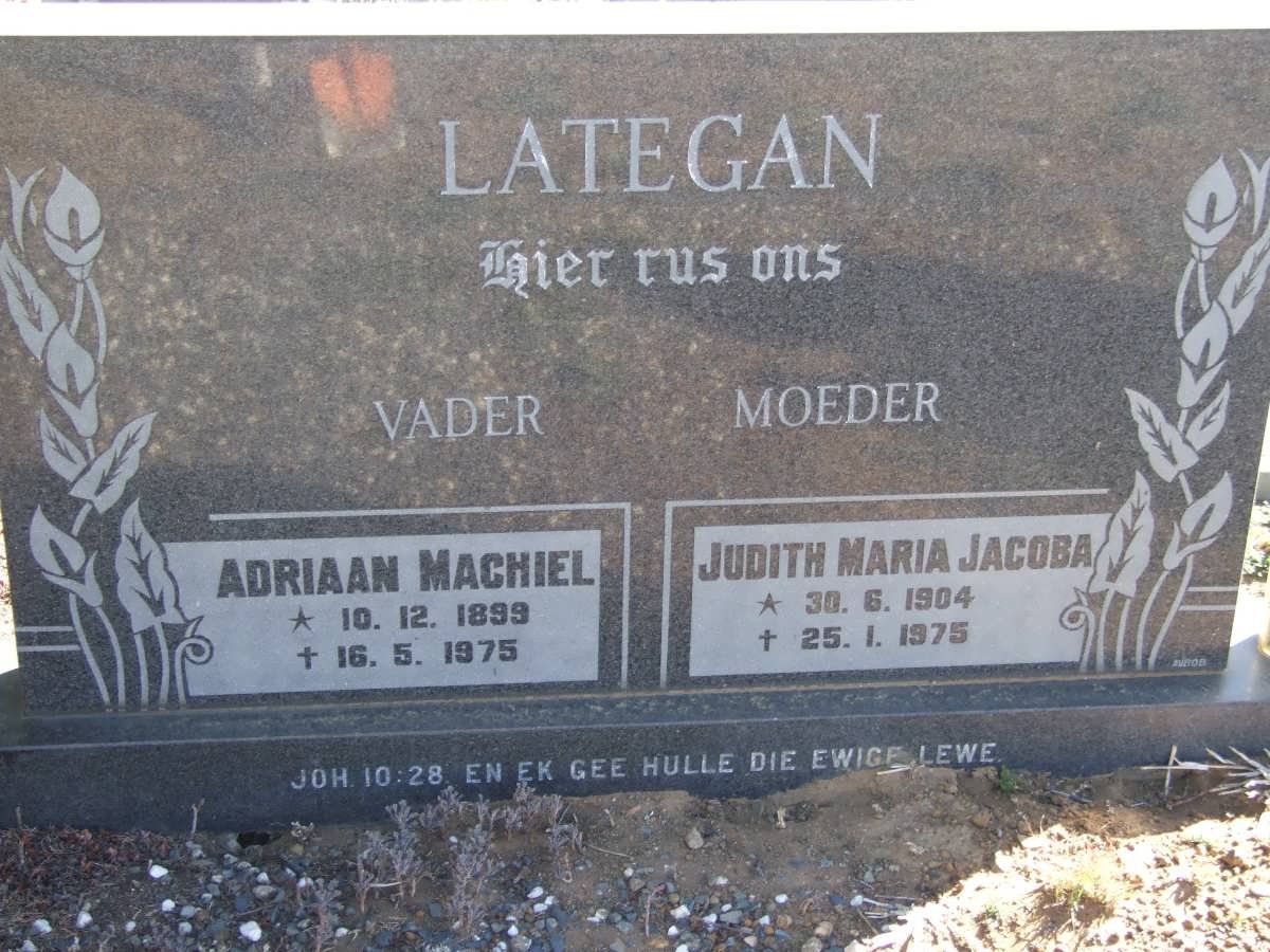 LATEGAN Adriaan Machiel 1899-1975 &amp; Judith Maria Jacoba 1904-1975