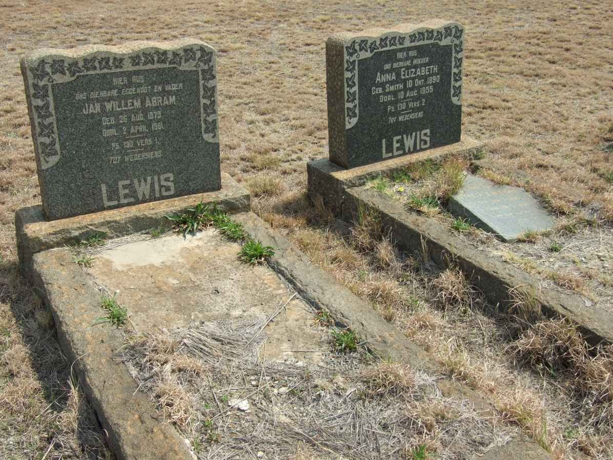 LEWIS Jan Willem Abram 1879-1951 &amp; Anna Elizabeth SMITH 1890-1955 :: LEWIS Aleta H.M. 1909-1946 