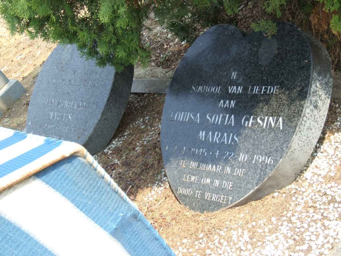 MARAIS Louisa Sofia Gesina 1945-1996 :: MARAIS Jan Adriaan 1969-1995