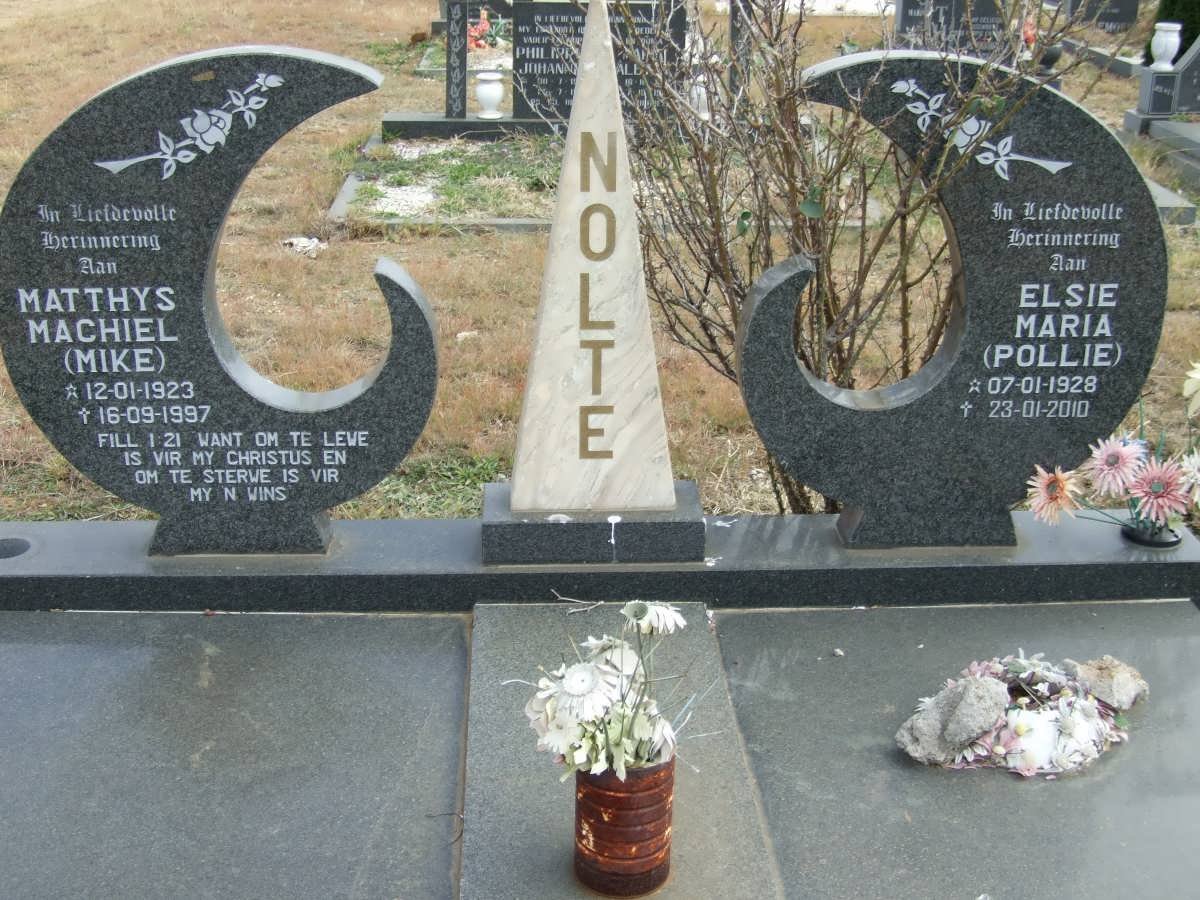 NOLTE Matthys Machiel 1923-1997 &amp;  Elsie Maria 1928-2010