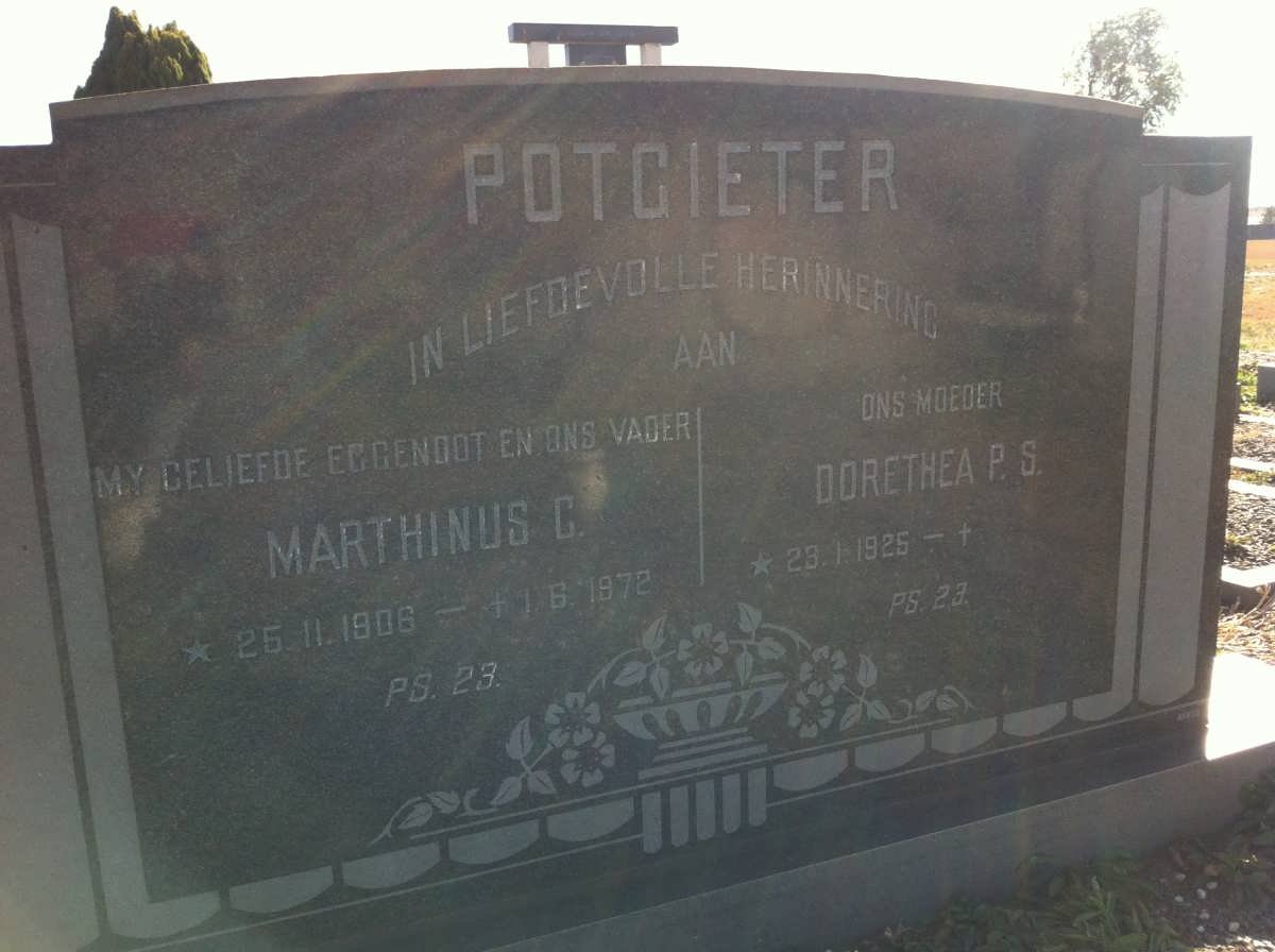POTGIETER Marthinus C. 1906-1972 &amp; Dorethea P.S. 1925