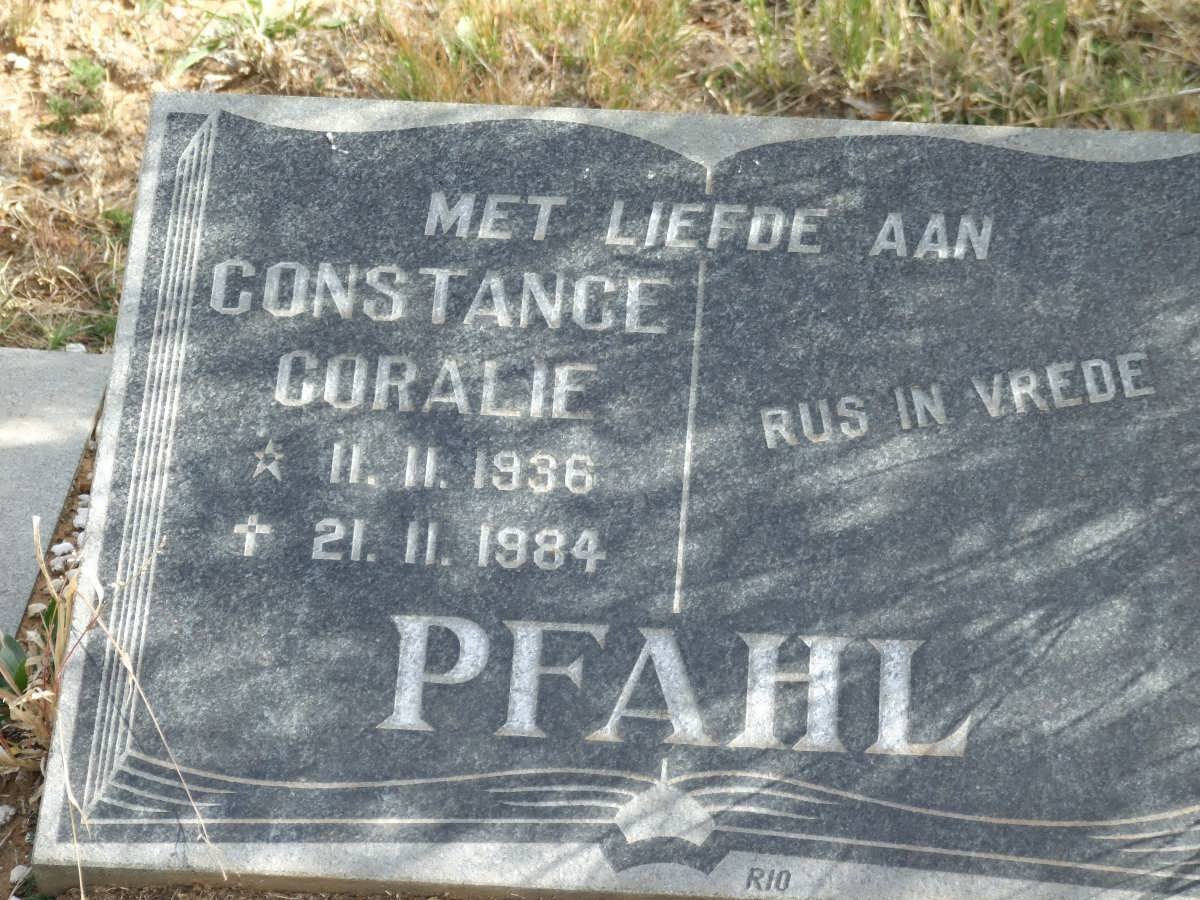 PFAHL Constance Coralie 1936-1984