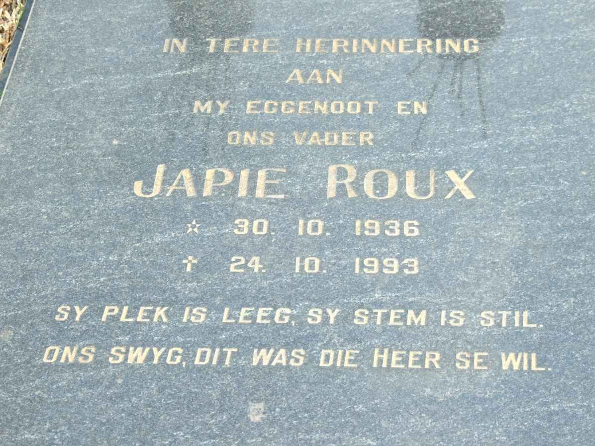 ROUX Japie 1936-1993