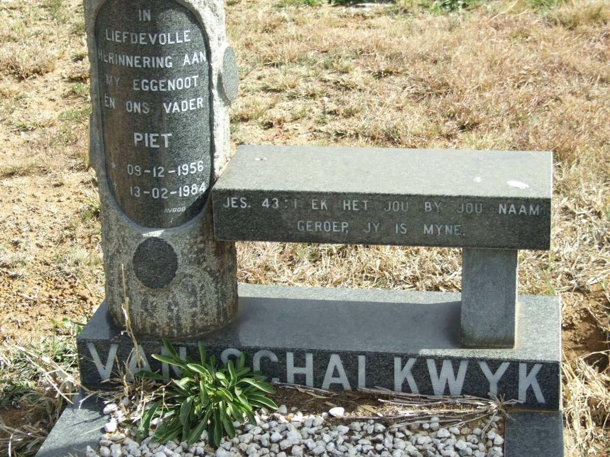 SCHALKWYK Piet, van 1956-1984