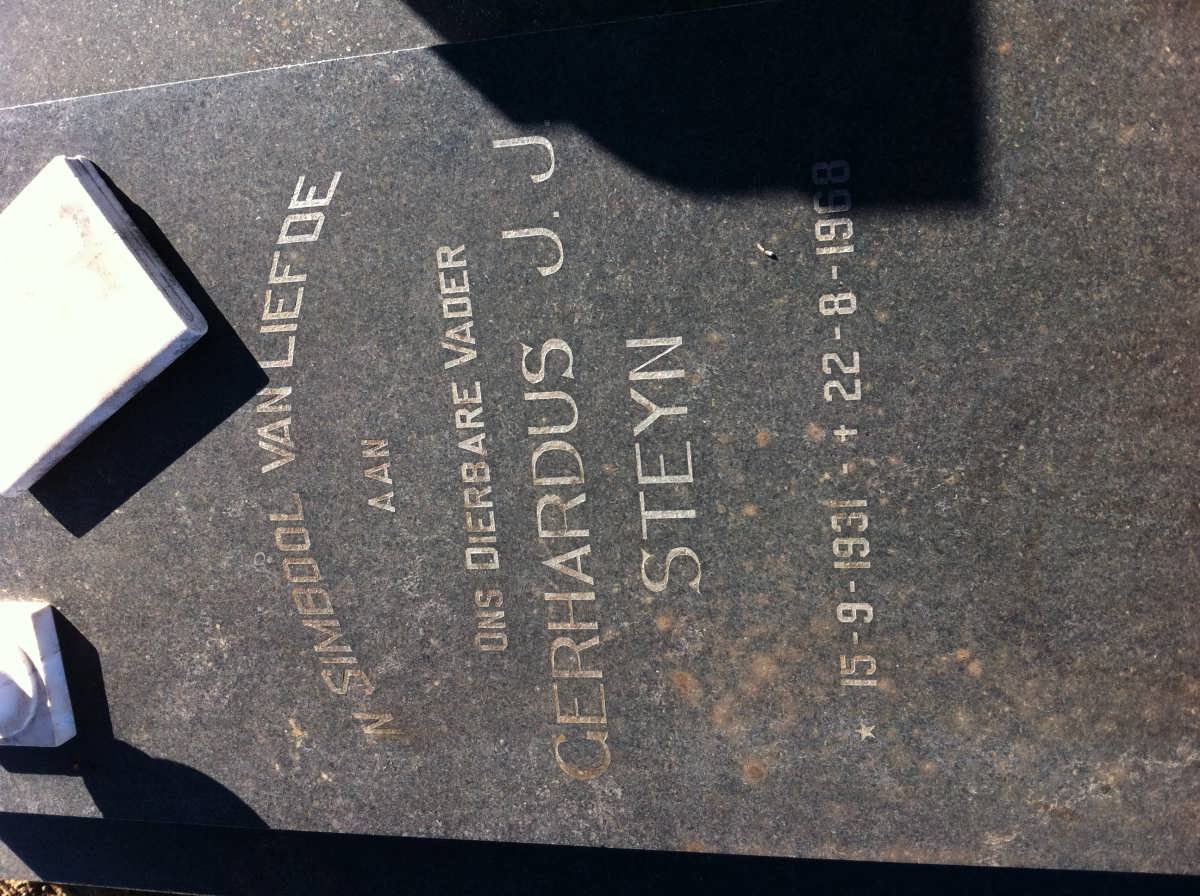 STEYN Gerhardus J.J. 1931-1968