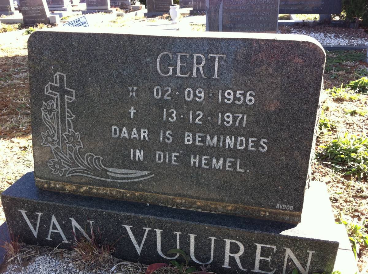 VUUREN Gert, van 1956-1971