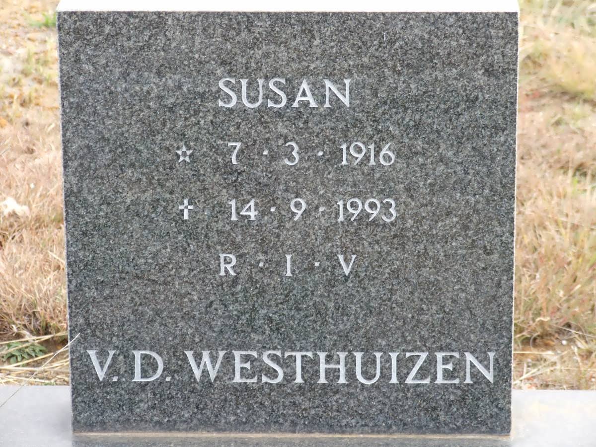 WESTHUIZEN Susan, v.d. 1916-1993 