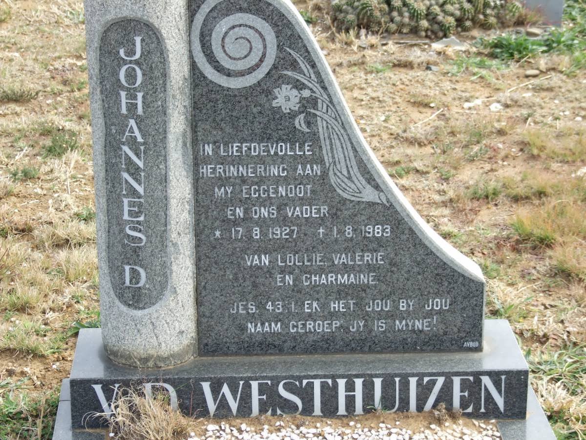 WESTHUIZEN Johannes D., van der 1927-1983