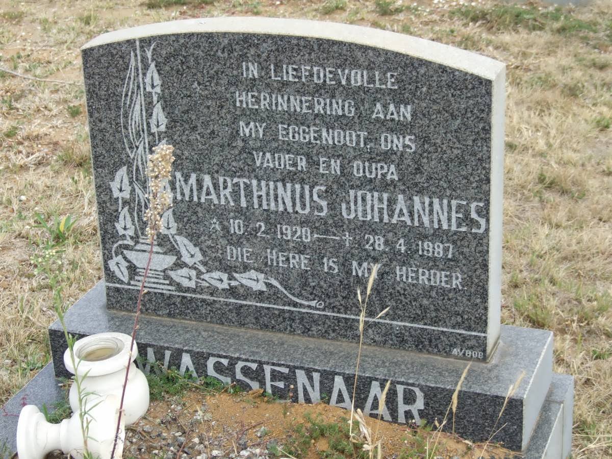 WASSENAAR Marthinus Johannes 1920-1987