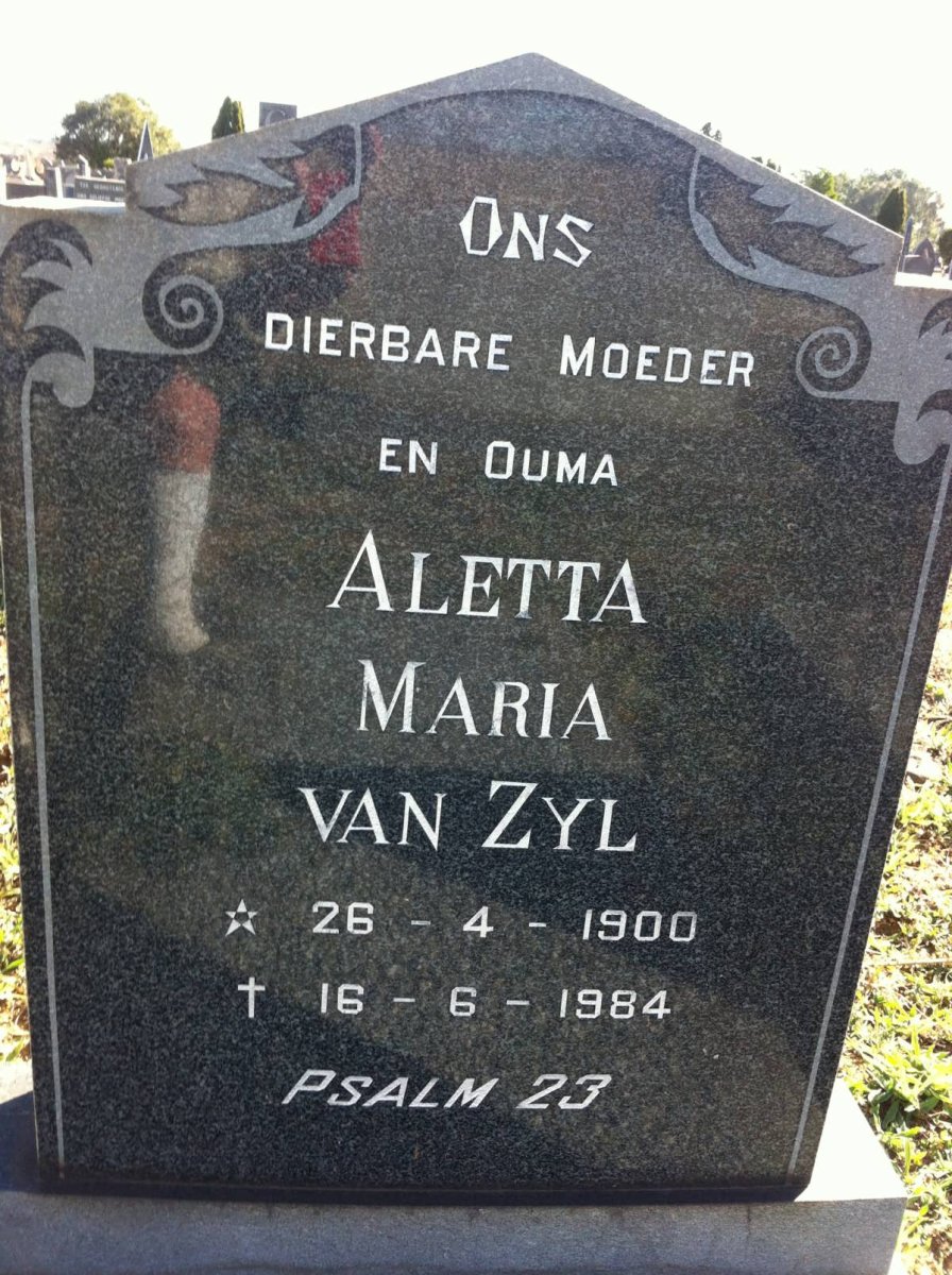 ZYL Aletta Maria, van 1900-1984