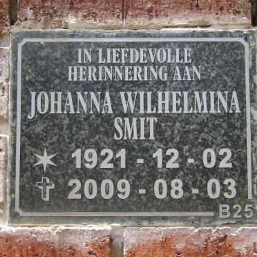 SMIT Johanna Wilhelmina 1921-2009