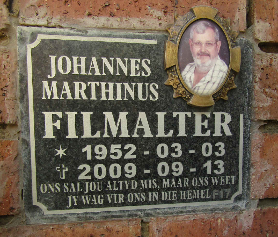 FILMALTER Johannes Marthinus 1952-2009